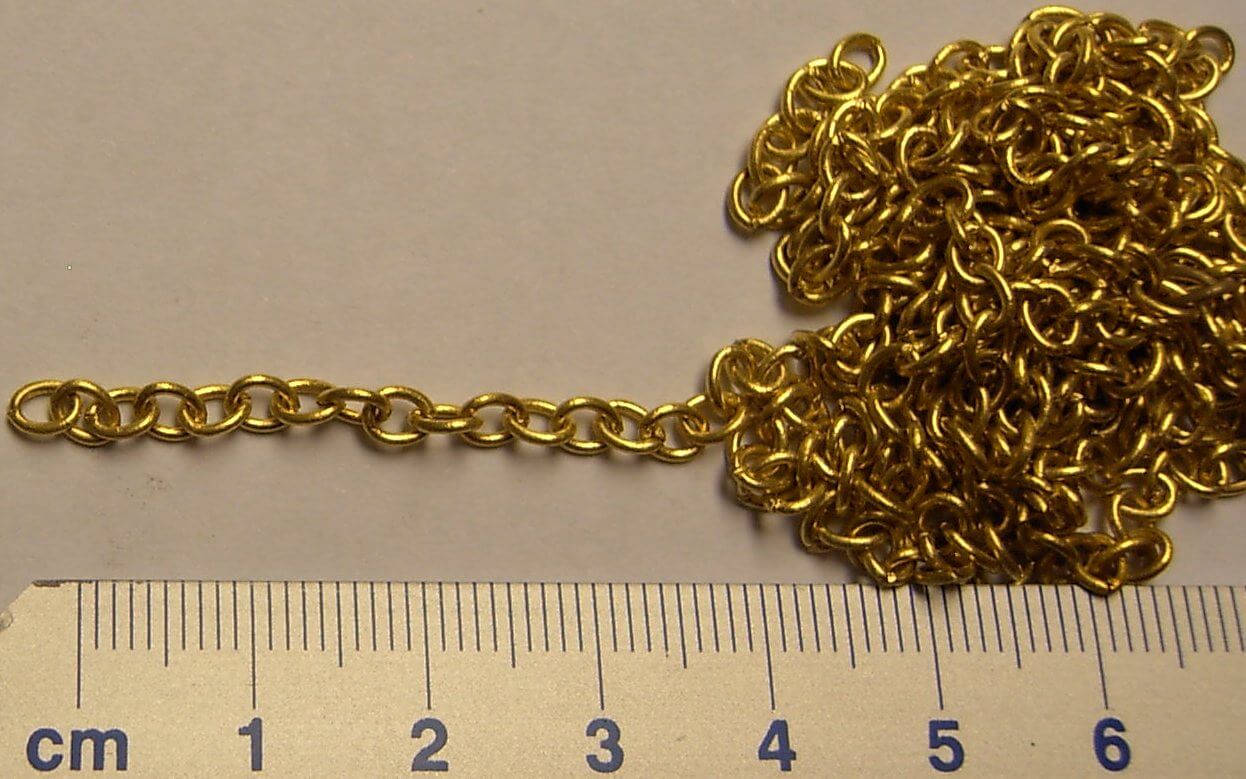 1x Ankerkette 0,8mm, Messing, 1m 5627/08