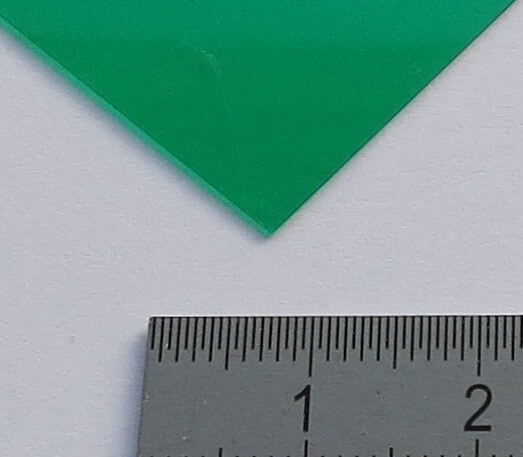 PVC-Platte transparent grün gefärbt 0,23mm dick, ca.194 x