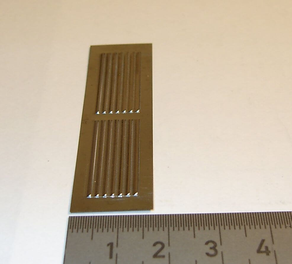 Lüfterblech vernickelt, 17x62mm 5 Stück