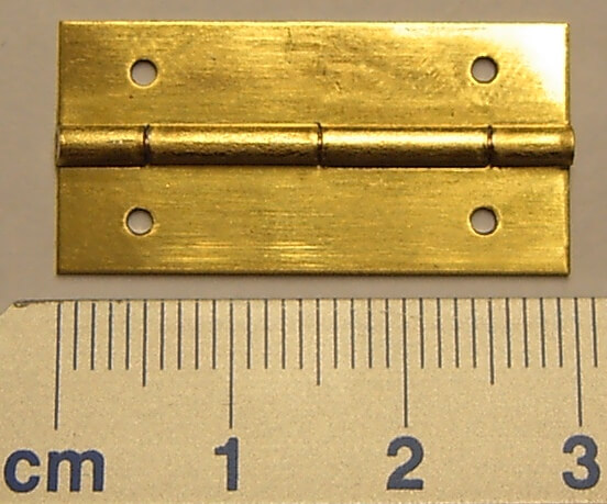 Scharnier (vermessingt) 15x30mm 5 Stück