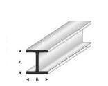 Kunststoff-Profil H-Profil 1,5mm x 1,5mm 1m lang, weiss