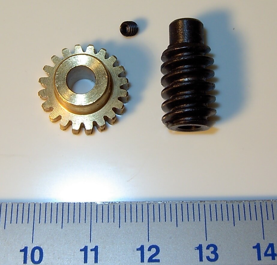 Schneckenrad-Satz 1:20 Modul 0,75, ein-gängig rechts
