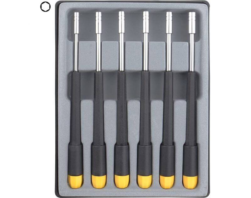 1 Sechskant-Steckschlüssel-SET 6-teilig. Mit gehärtetem