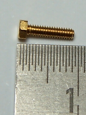 6-Kant-Modellschraube M2,0x8 Messing SW 3,0mm Kopfhöhe 1,4  