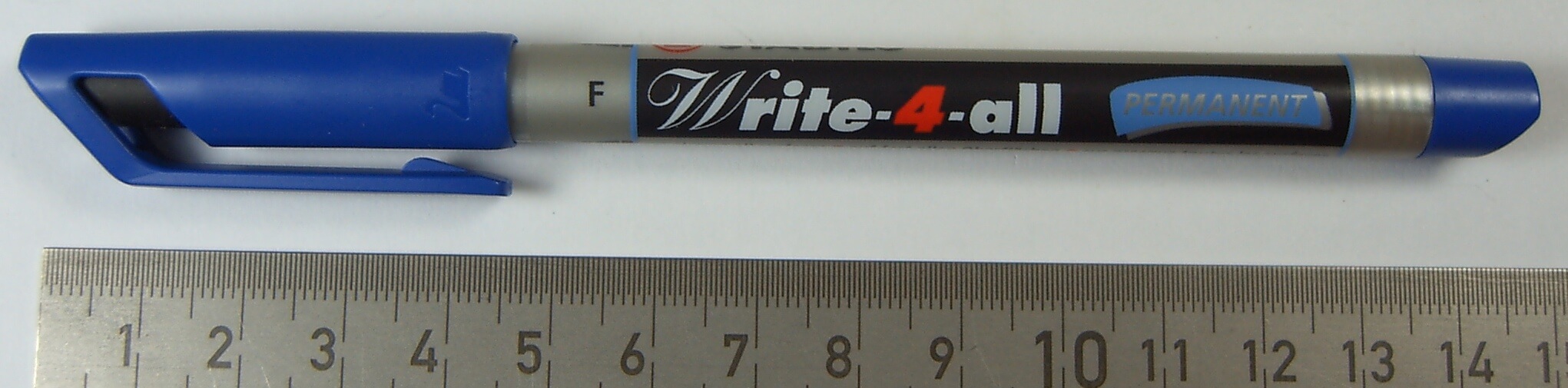 1 Permanent-Marker Write-4-all, Stabilo, BLAU, Strichstärke