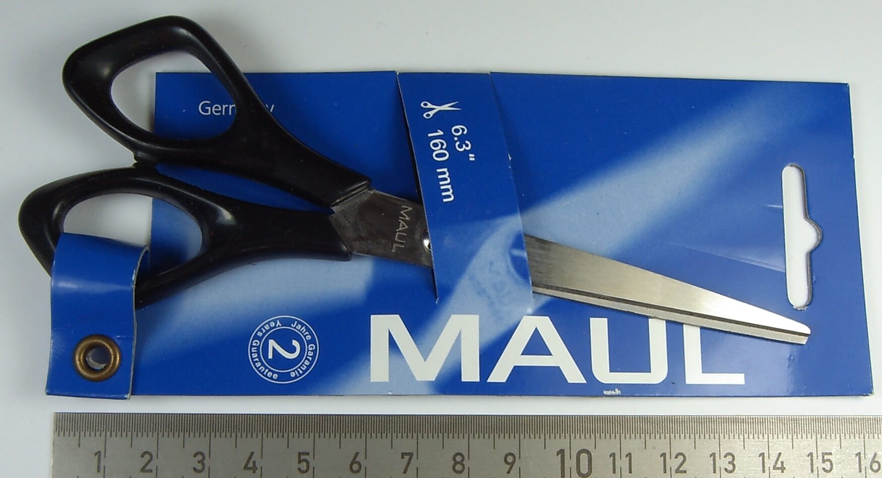Qualitätsschere für Rechtshänder, 160mm lang. Messerscharf