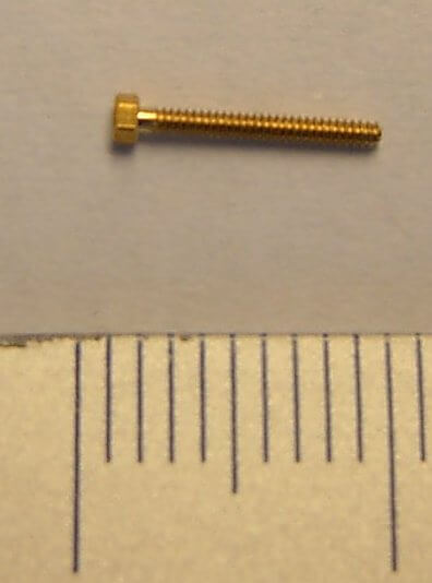 6-Kant-Modellschraube M1,0 x 8 Messing SW 1,5mm Kopfhöhe