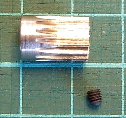 1x Stahl-Zahnrad Modul 0,5 15 Zähne Bohrung 3,2mm, 1
