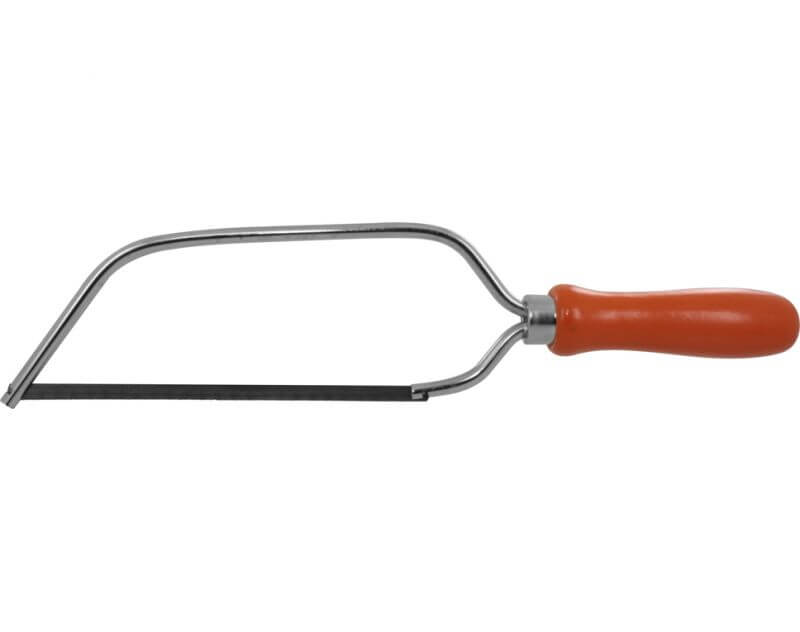 1x Sägebogen mit Holzgriff. Rundeisen 6mm Durchmesser
