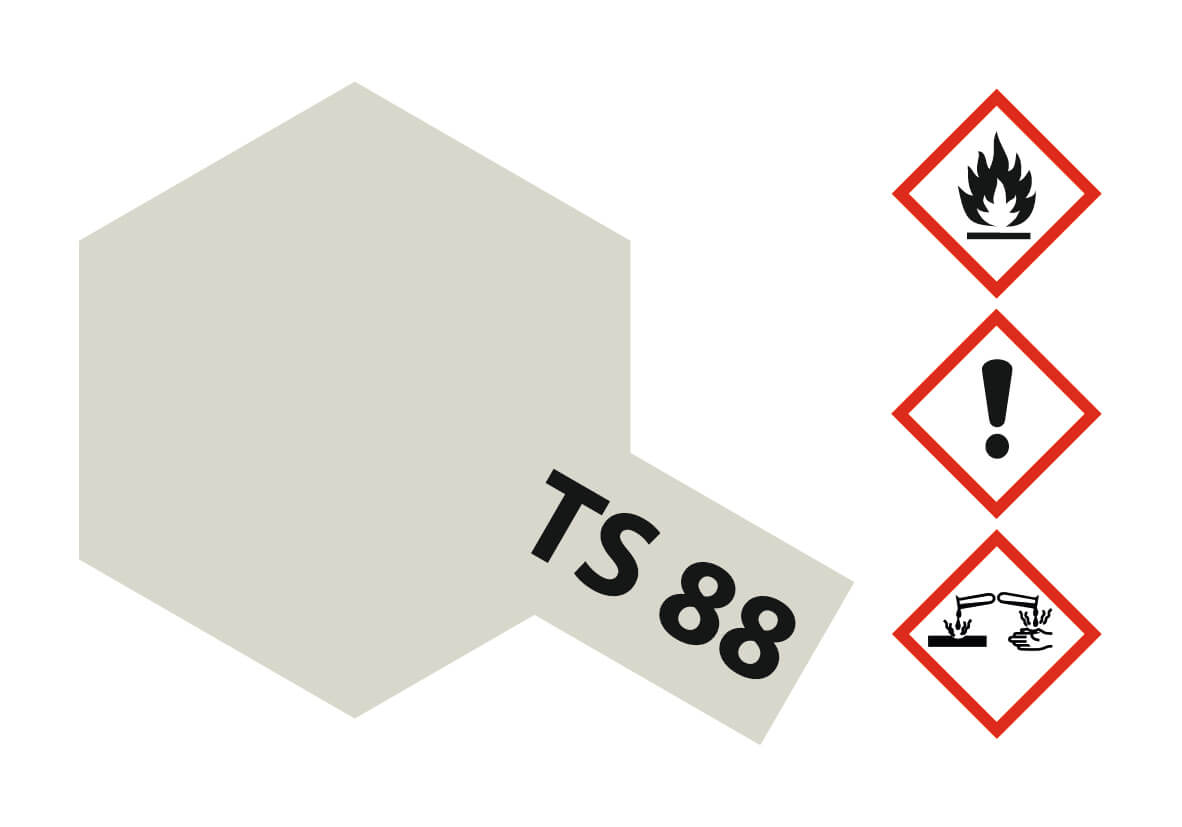 1x Sprühlack-Dose 100ml, Titanium Silber TS-88