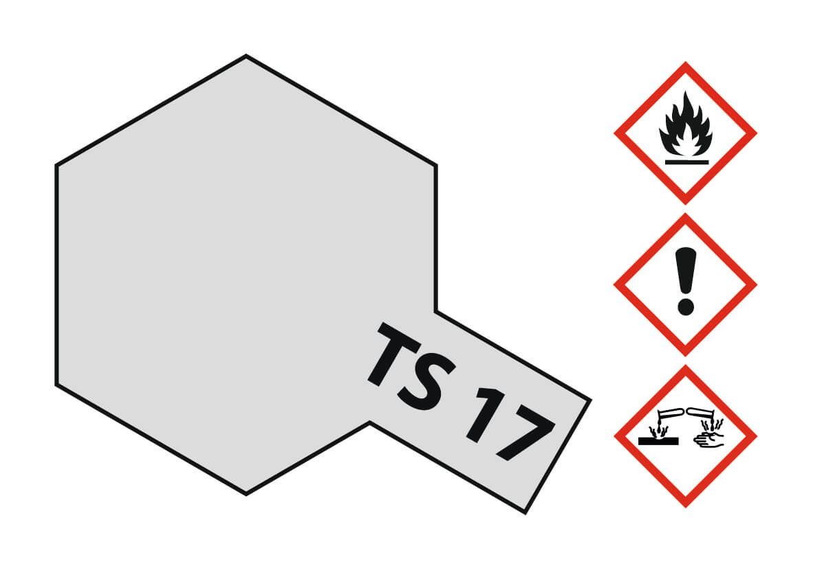 1x Sprühlack-Dose 100ml, Aluminium-Silber, glänzend, TS-17