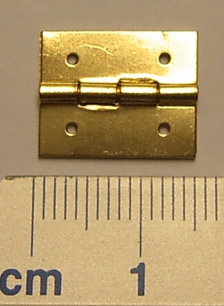 Scharnier (vermessingt) 12x15mm 5 Stück