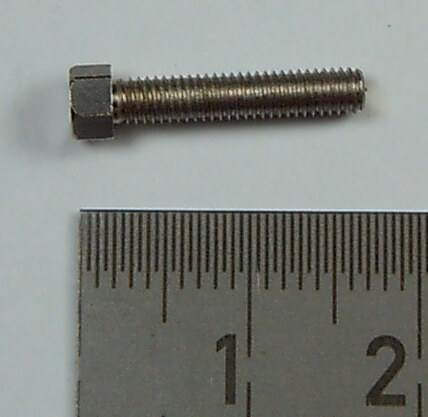 6-Kant-Modellschraube M3,0 x 15 VA/Niro, SW 4,0mm Kopfhöhe