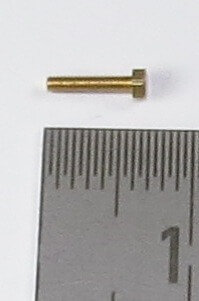 6-Kant-Modellschraube M1,2x6 Messing SW 2,0mm Kopfhöhe 1,0  