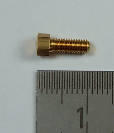 6-Kant-Modellschraube M3,0x8 Messing SW 4,0mm Kopfhöhe 2,5  