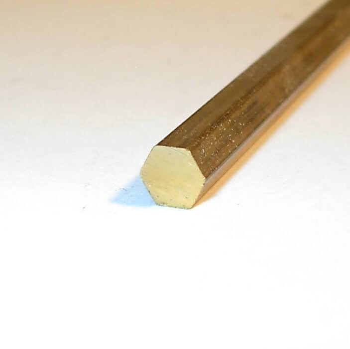 Sechskant-Messing SW 11 mm, 1m lang Bohr- und Drehqualität