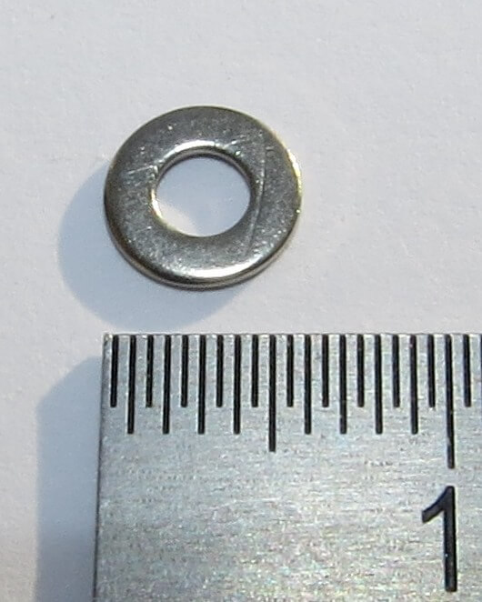 25 U-Scheiben für M3 DIN125, Niro, A2 Edelstahl