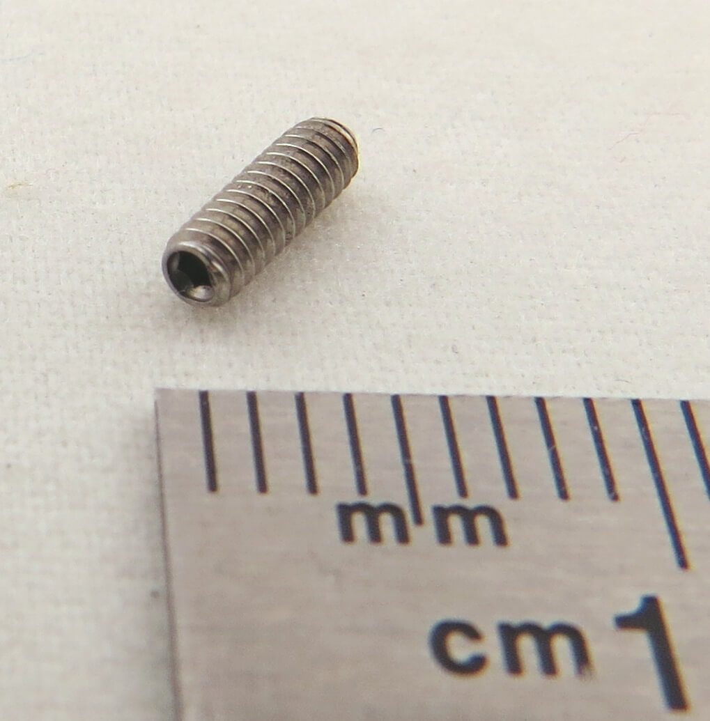 Gewindestift M2 x 6 DIN916/ISO4029, V2A. Edelstahl. 10 Stück
